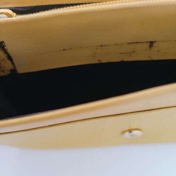 Nina Ricci Mustard Yellow Wallet Leather Italian Bifold Boho Designer - Picture 6 of 11